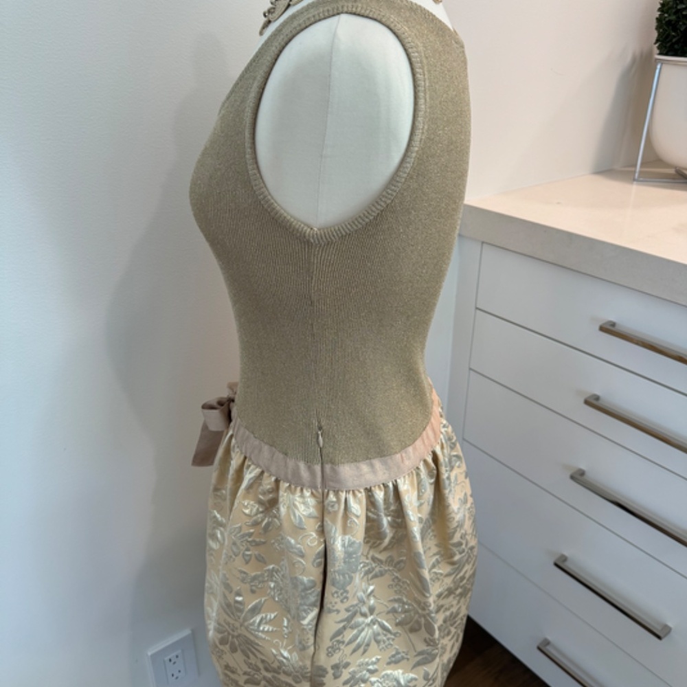 Moschino Perfect Party Dress - Gold Size 10 - Picture 5 of 14